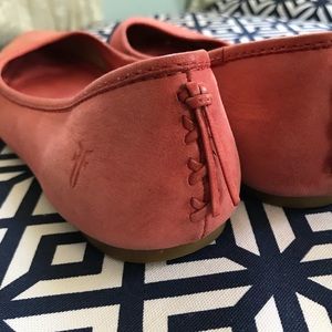 Frye salmon leather flats